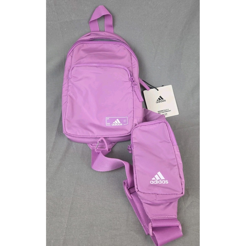 Adidas Essentials 2 Sling Crossbody Bag Purple NWT